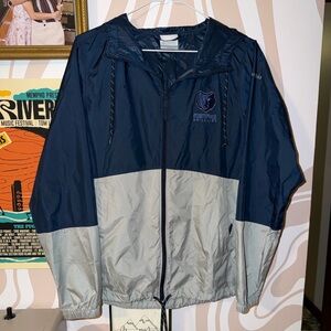 Memphis Grizzlies NBA Blue and Gray Windbreaker Jacket